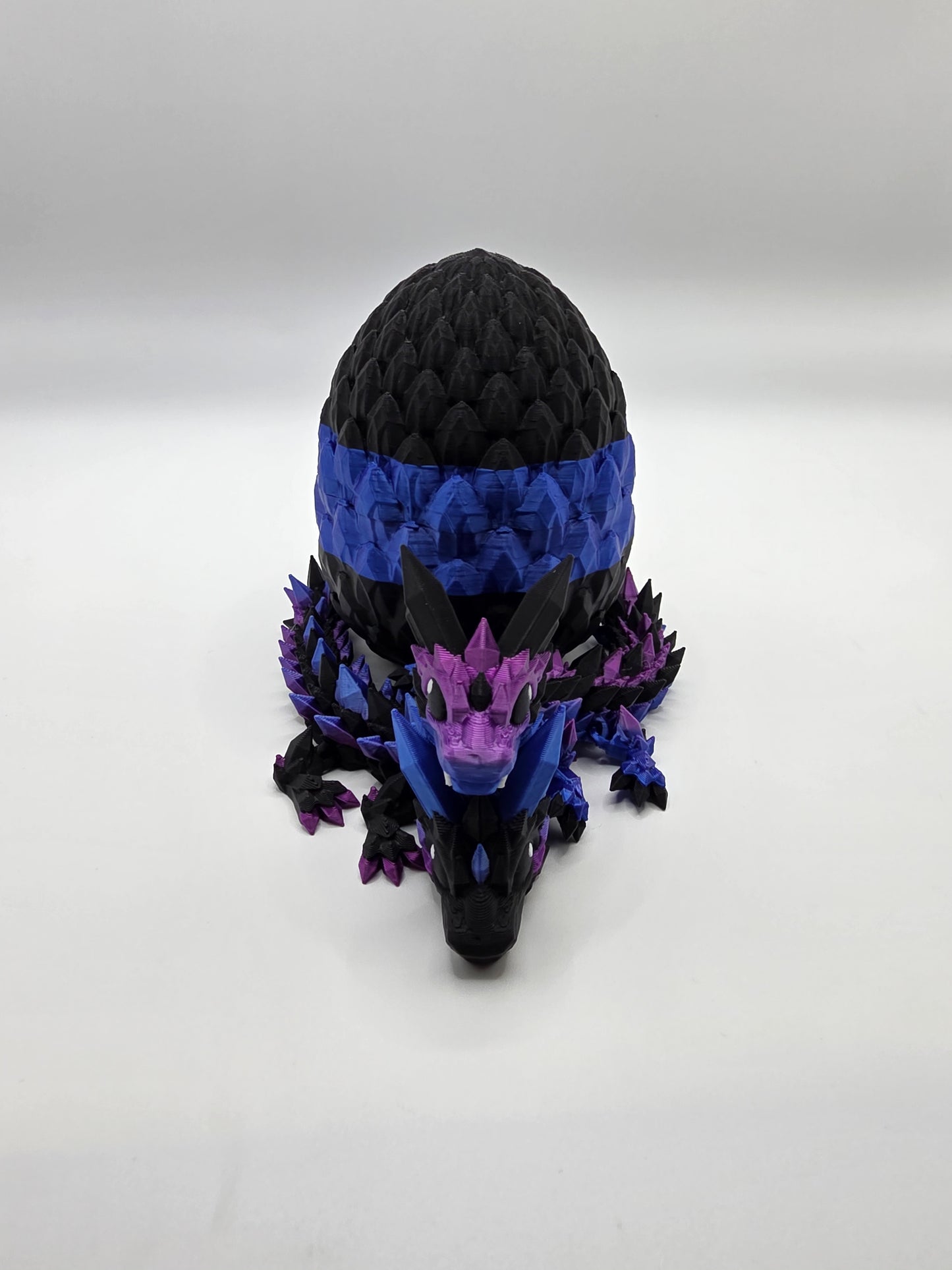 Crystal Baby Dragons – Articulated Flexi Collectible – Dual Purple and Blue with Black