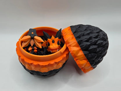 Crystal Baby Dragons – Articulated Flexi Collectible – Orange with Black