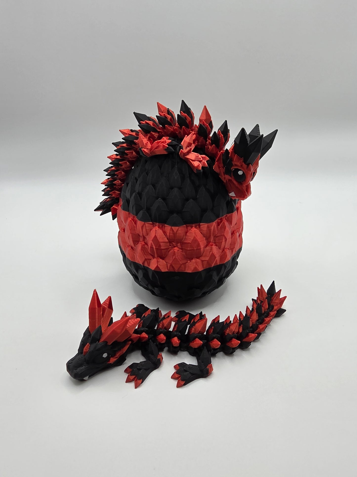 Crystal Baby Dragons – Articulated Flexi Collectible – Red with Black