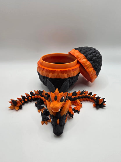 Crystal Baby Dragons – Articulated Flexi Collectible – Orange with Black