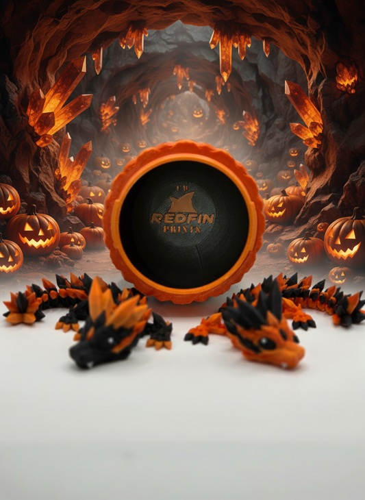 Crystal Baby Dragons – Articulated Flexi Collectible – Orange with Black