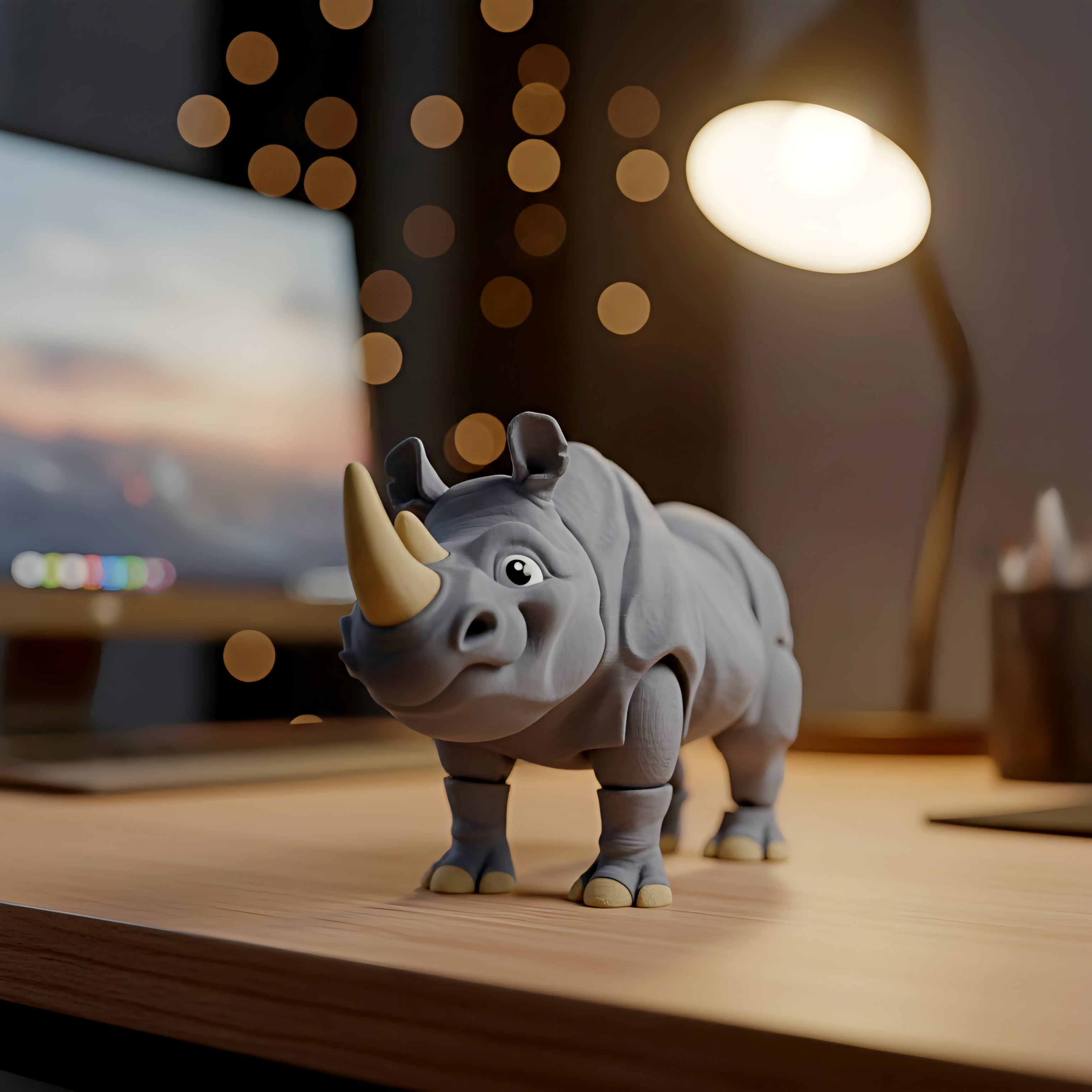 Rhino - Articulated Flexi Safari Animal