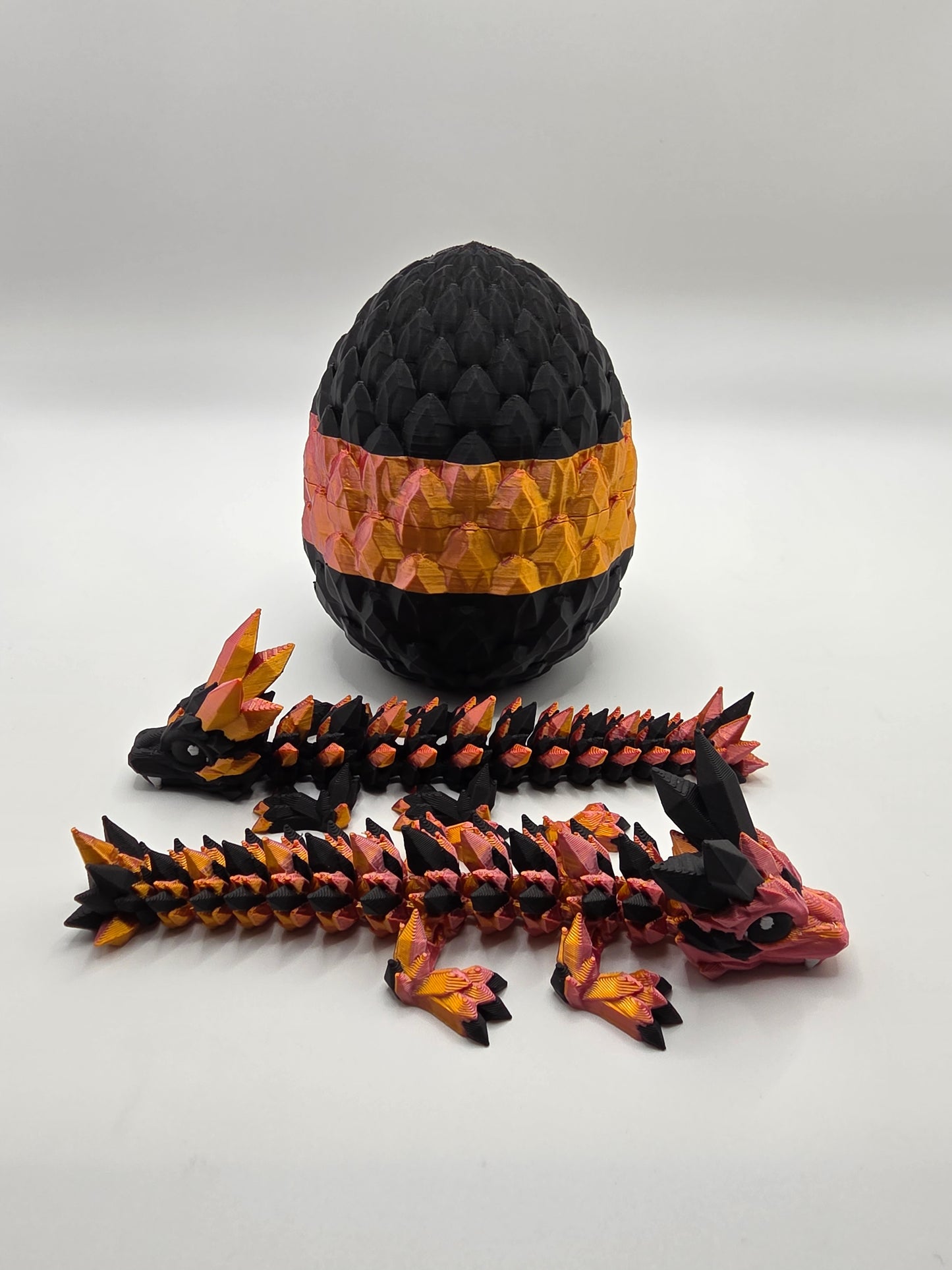 Crystal Baby Dragons – Articulated Flexi Collectible – Rose Gold and Black