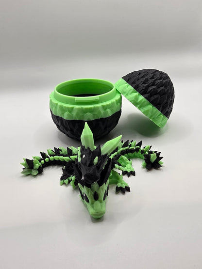 Crystal Baby Dragons – Articulated Flexi Collectible – Glow Green with Black