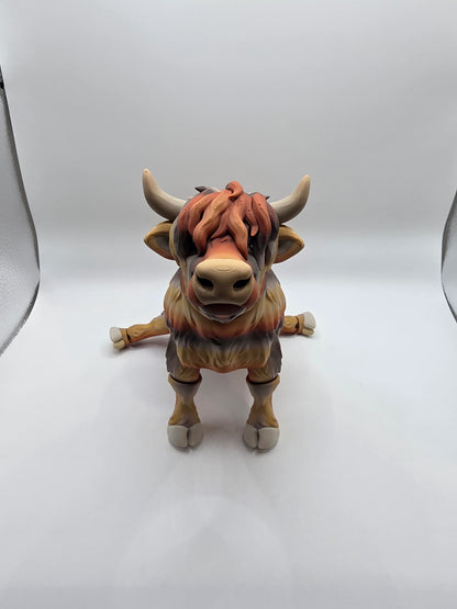 Highland Cow Articulated Flexi Farm Animal