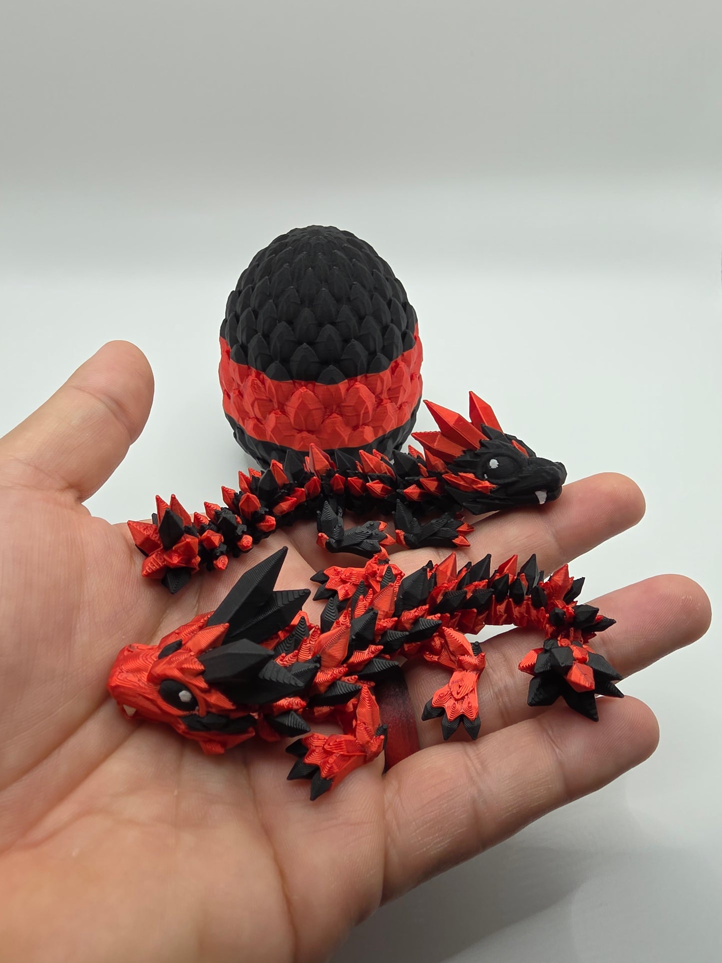 Crystal Baby Dragons – Articulated Flexi Collectible – Red with Black
